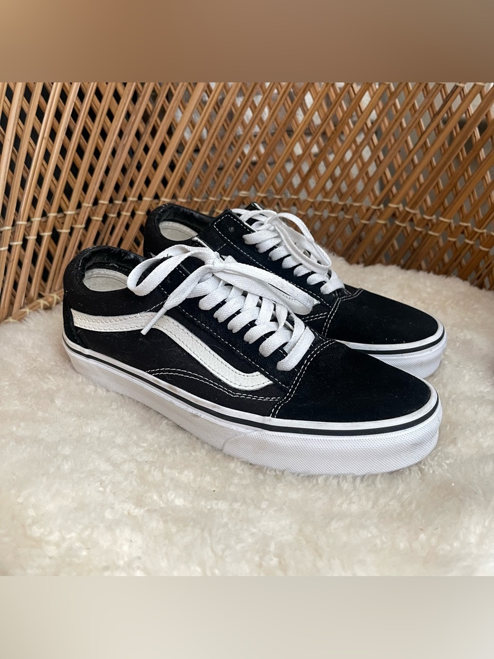 Vans Old Skool Classic Black/White Skate Shoes - Women’s